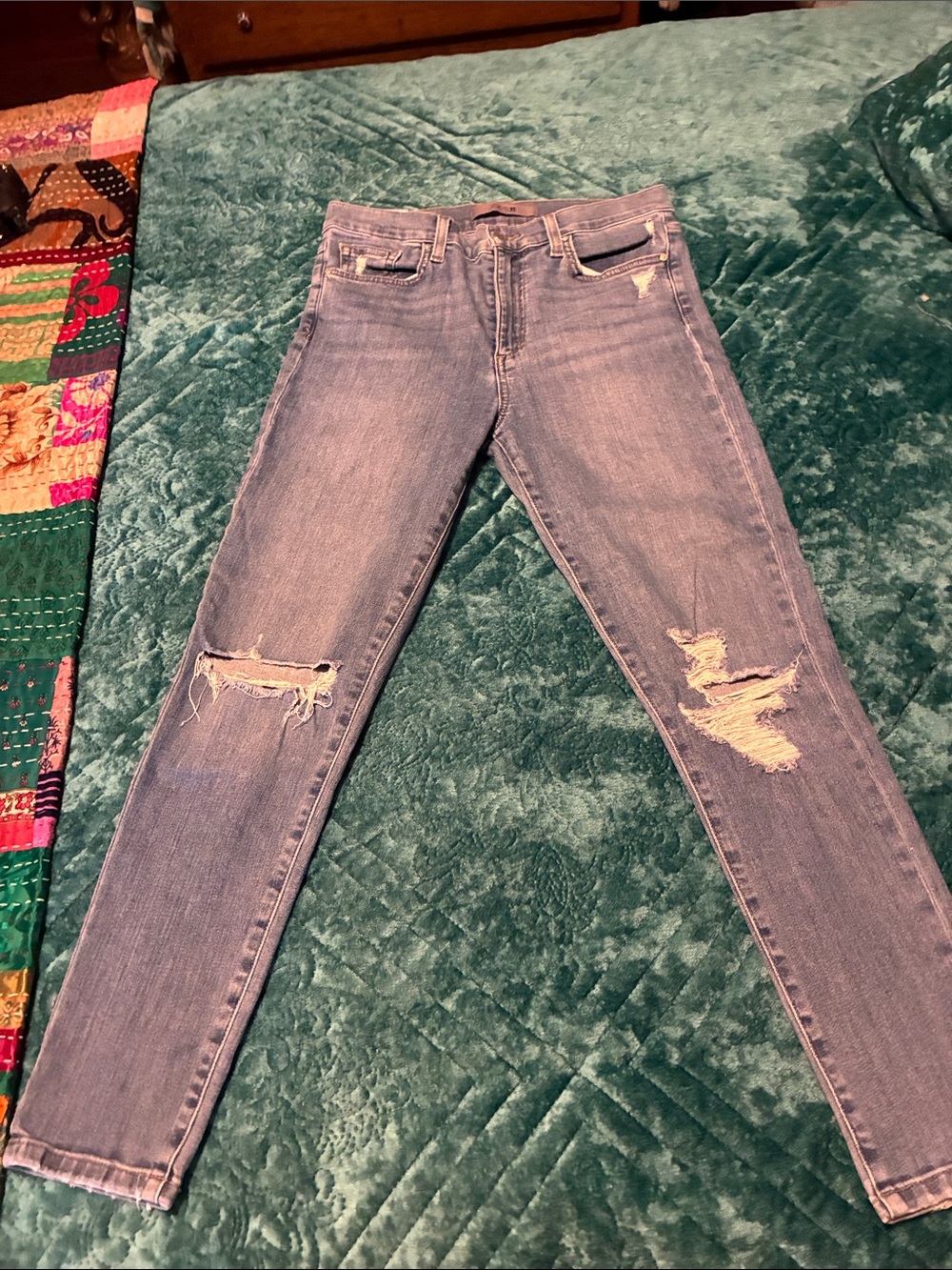 Joe's Jeans Light Blue Distressed Skinny Jeans